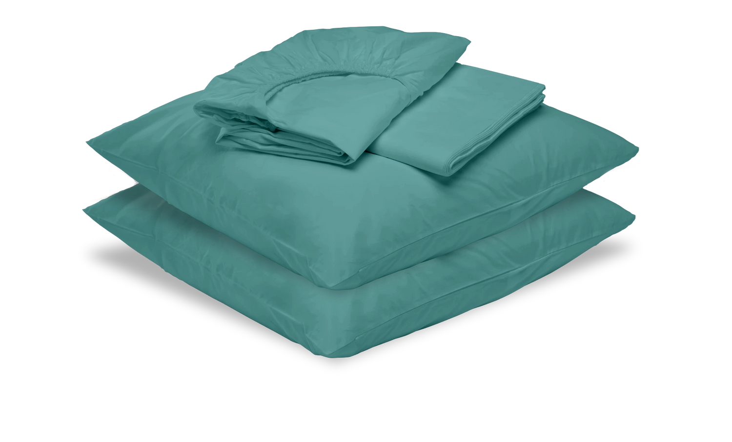 Parure de percale de coton Bleu paon