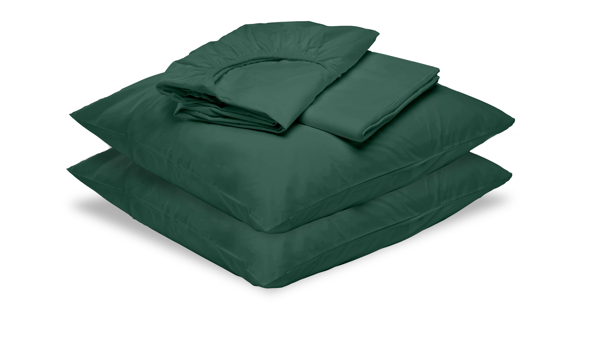 Parure de percale de coton Vert forêt